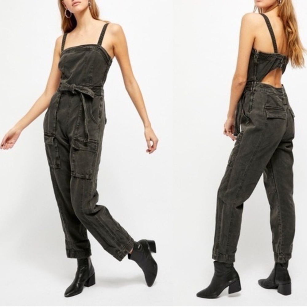 Free People Revolve Go West Utility Jumpsuit  Size M